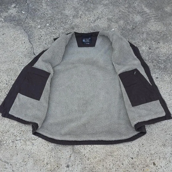 Carhartt Men's Washed Duck Sherpa-Lined Vest Size Large Brown - Picture 3 of 8